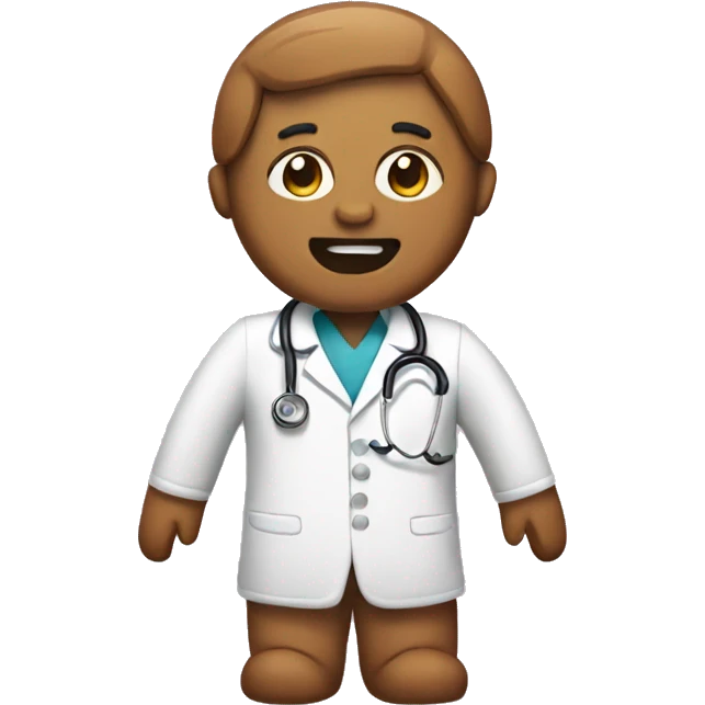 A gingerbread doctor emoji