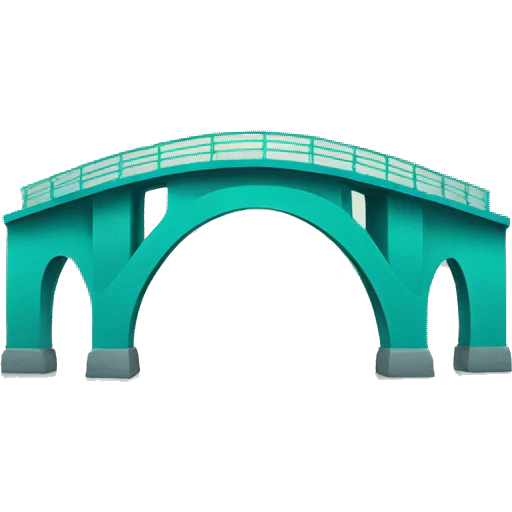 a teal bridge emoji