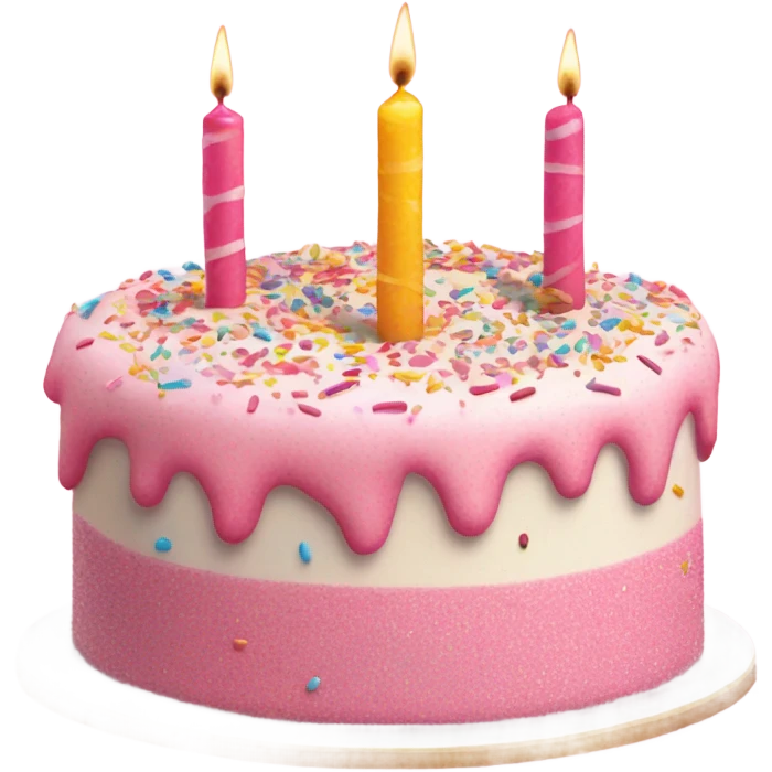 pink birthday cake emoji
