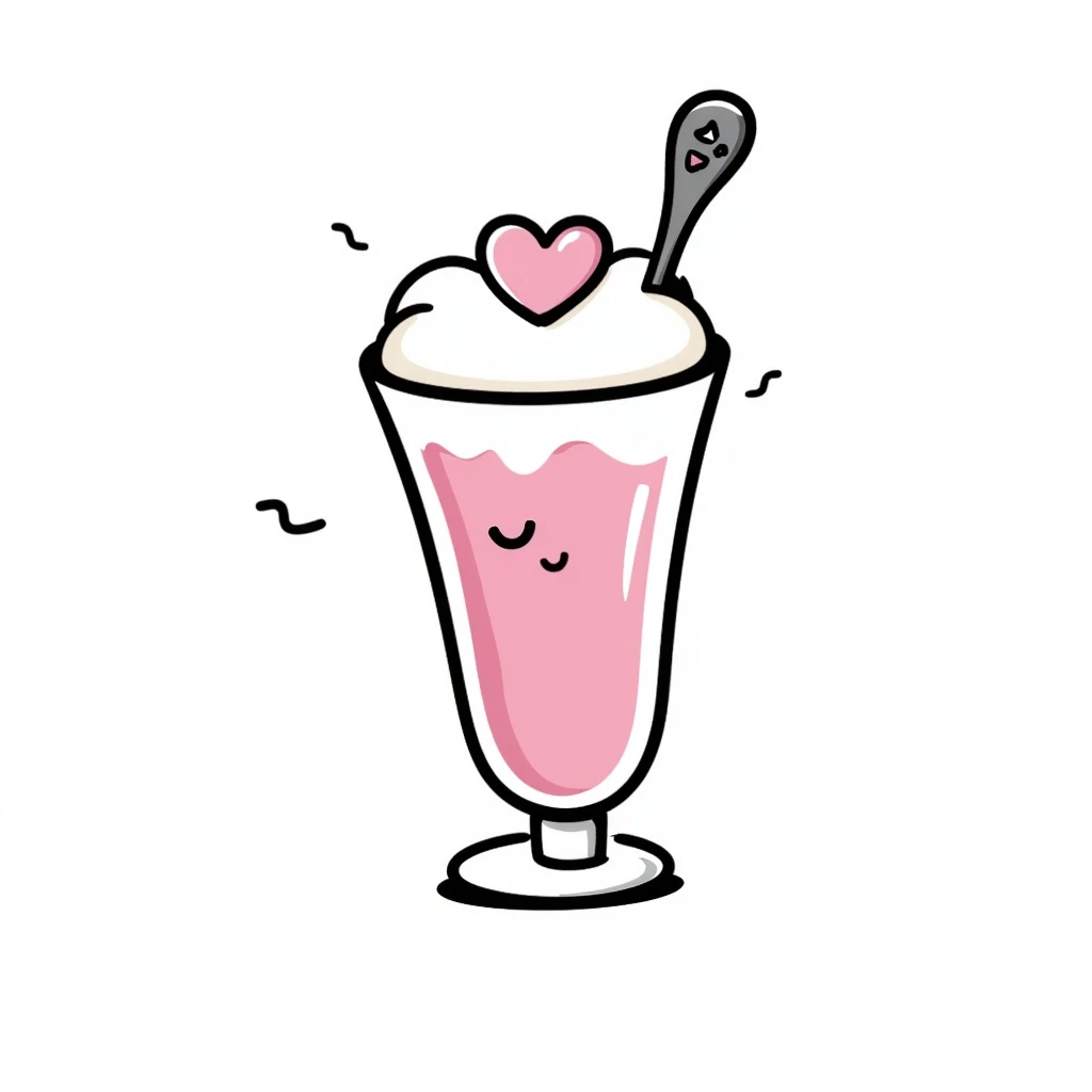 a pink mocha, cute and inviting emoji