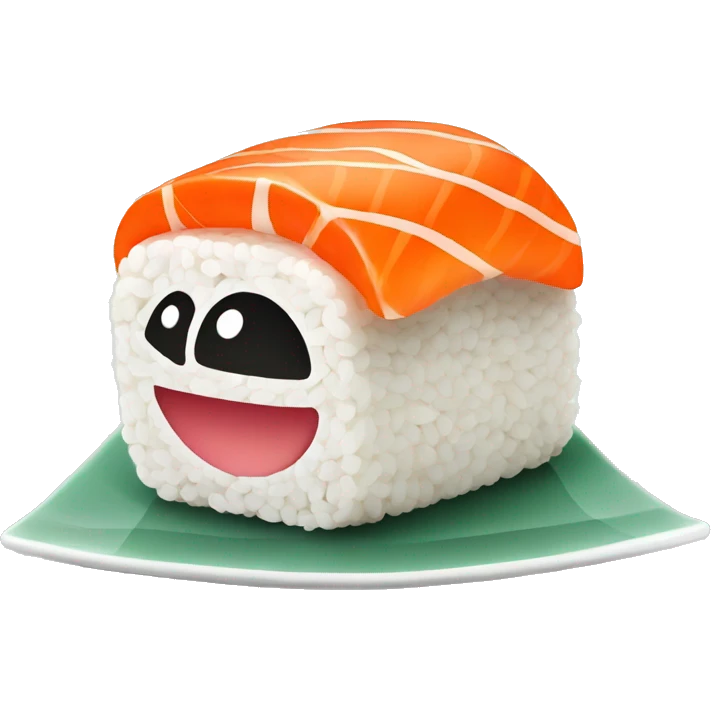 Sushi on a square plate emoji
