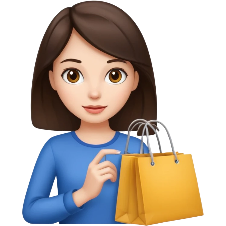 Girl shopping brunette emoji