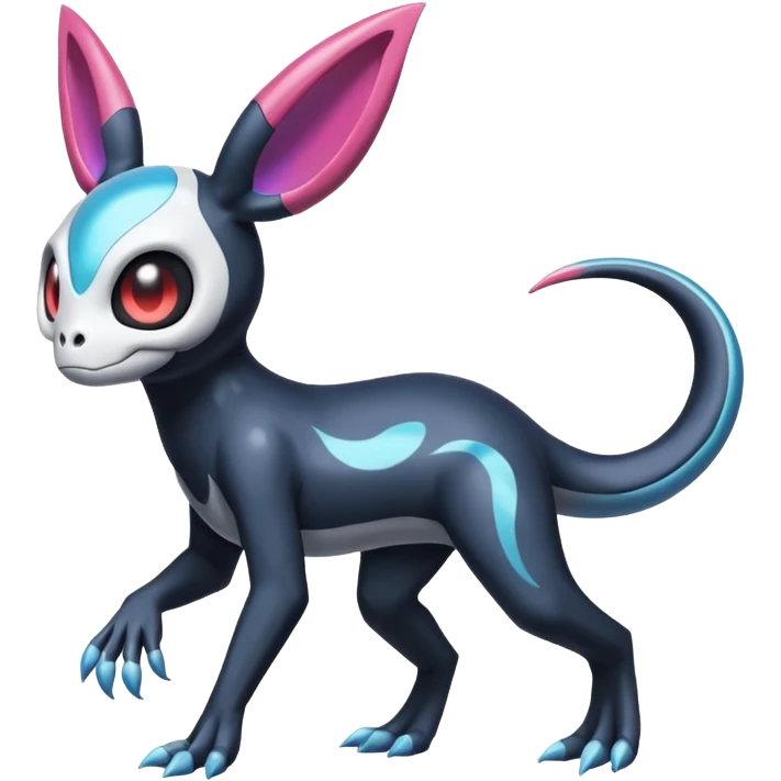 Shiny Duskull-Salandit-Sylveon-Fakémon-hybrid-creature (full body)  emoji