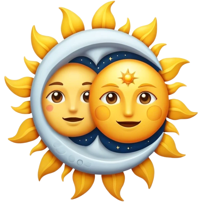 sun and moon  emoji