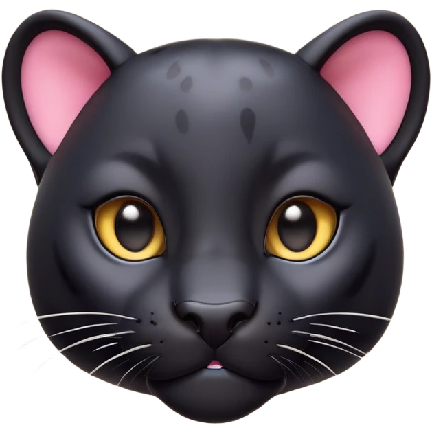 cinematic-cute-panther-portrait-emoji,-head-tilted-playfully-and-inquisitively,-with-a-smooth,-streamlined-form-accentuated-by-a-subtle-sheen-and-round,-sparkling-eyes-filled-with-charm,-simplified-yet-irresistibly-adorable-features emoji
