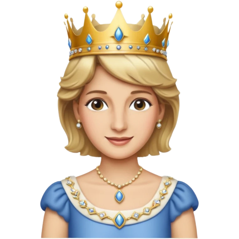 standing, Princess Diana with a crown emoji