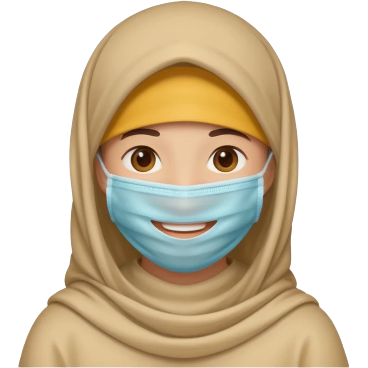 Face covering smiling emoji