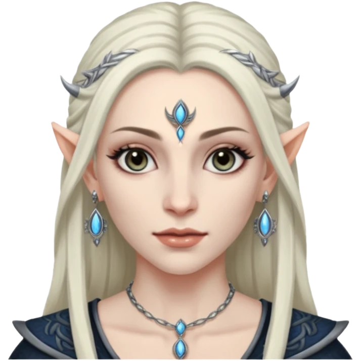 ESO female daedra, lashes and earrings emoji