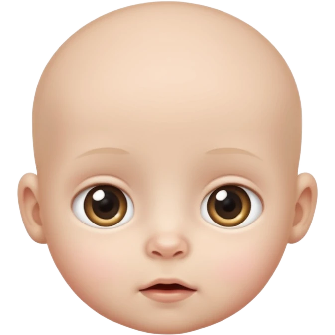 a baby with no nose and white skin emoji