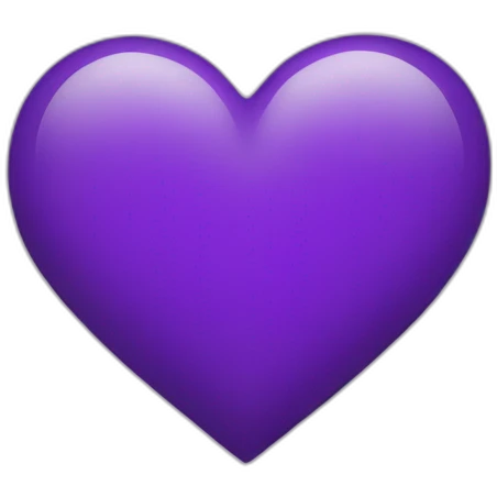 half-heart purple emoji