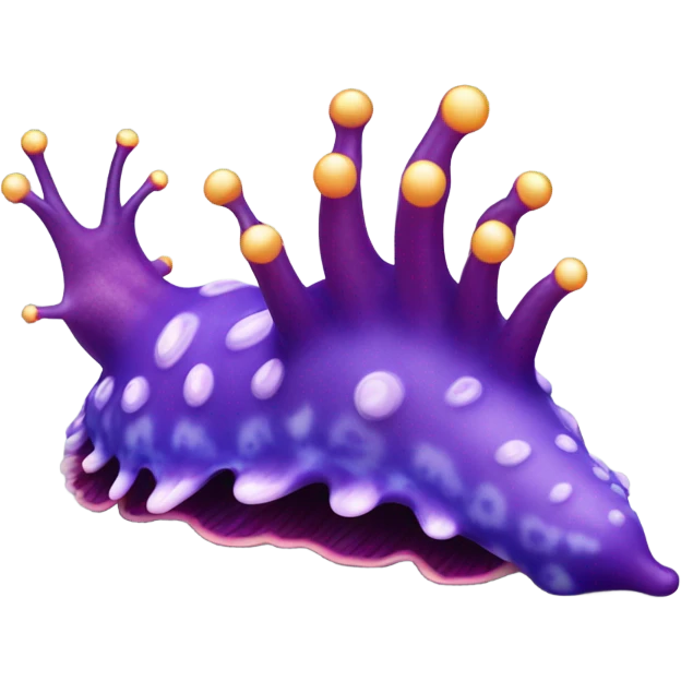 sea slug, nudibranch, purple emoji