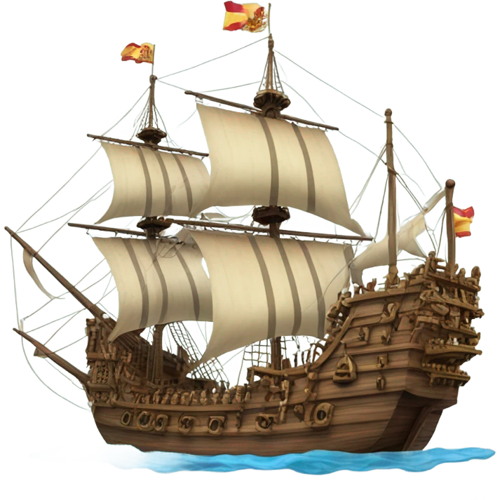 Spanish galleon on water emoji