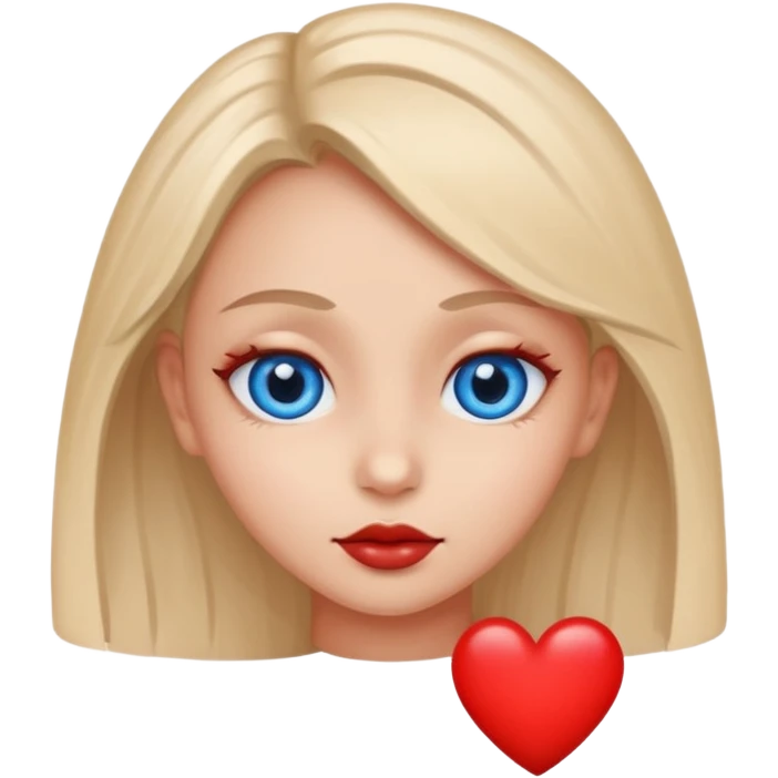Cara enamorada con un ojo de corazón azul y el otro rojo  emoji