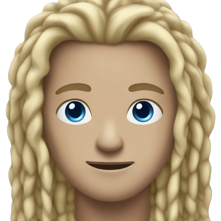 White man blonde dreadlocks blue eyes  emoji