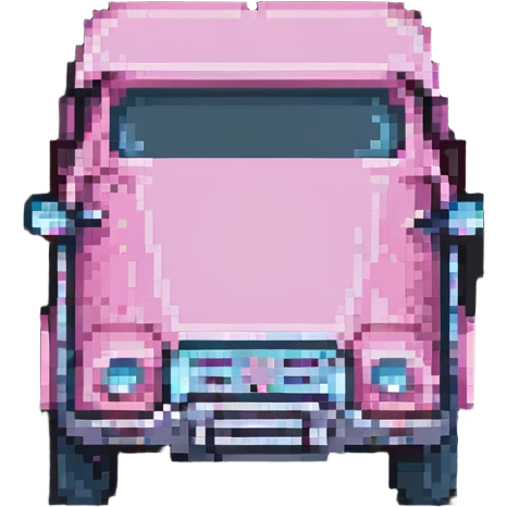 pink truck emoji