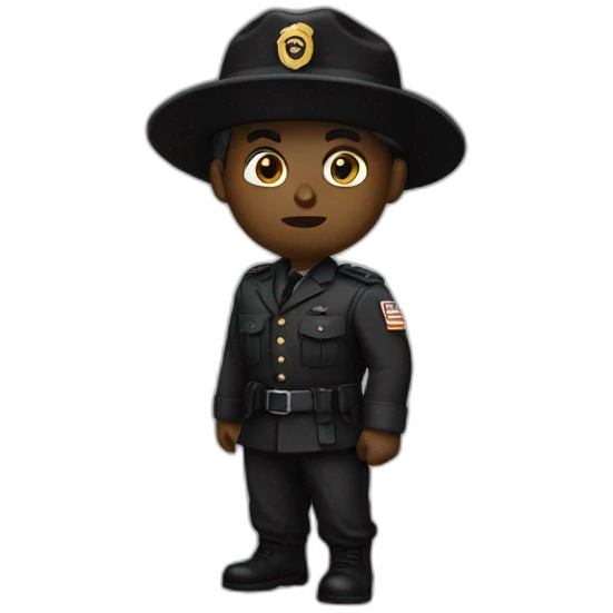 Noir armé emoji