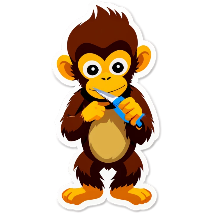 Monkey getting haircut emoji