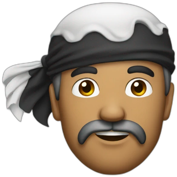 Man pirate without beard emoji