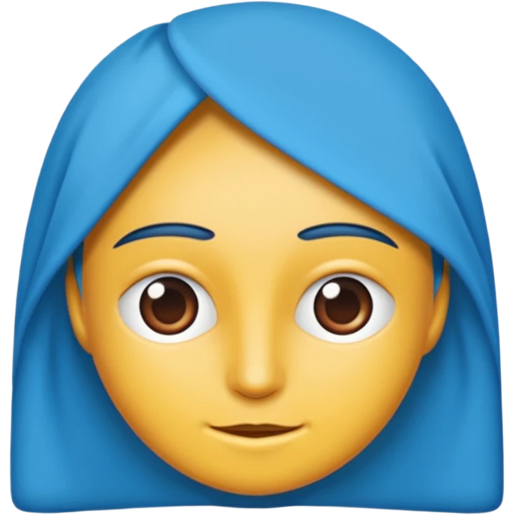 Beyaz tick dışı mavi emoji