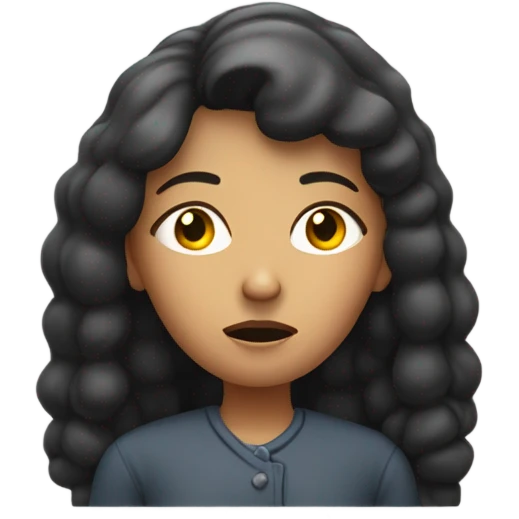 anxious looking woman emoji