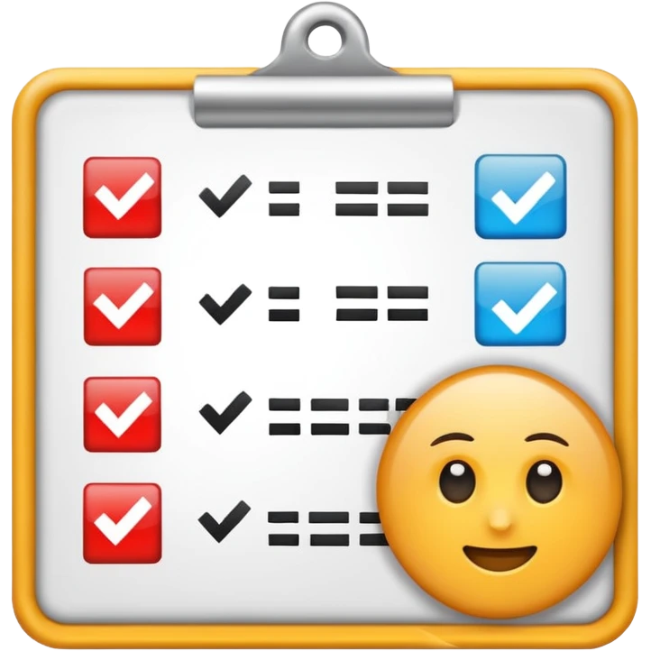 checklist with plus emoji
