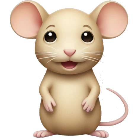 Beige mouse emoji