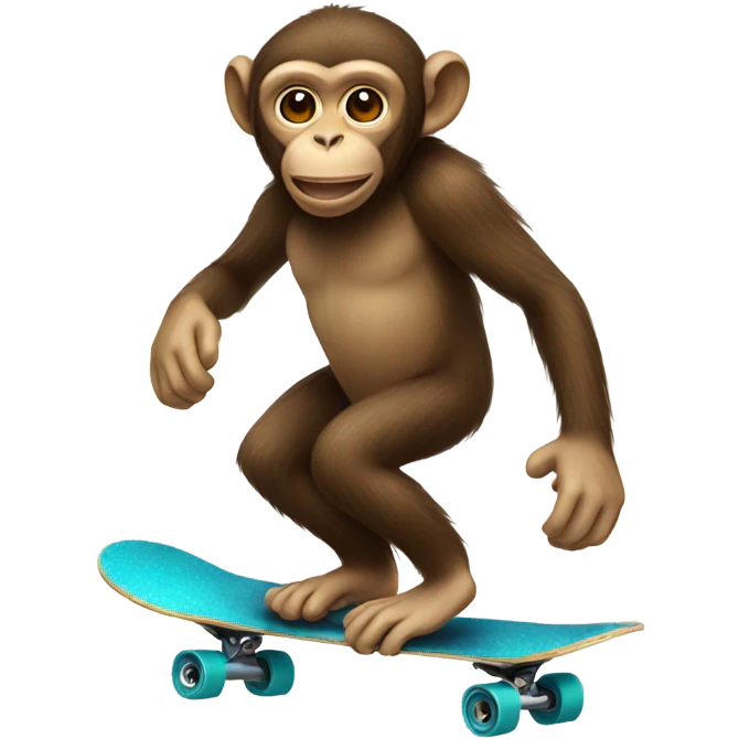 Monkey riding skateboard  emoji