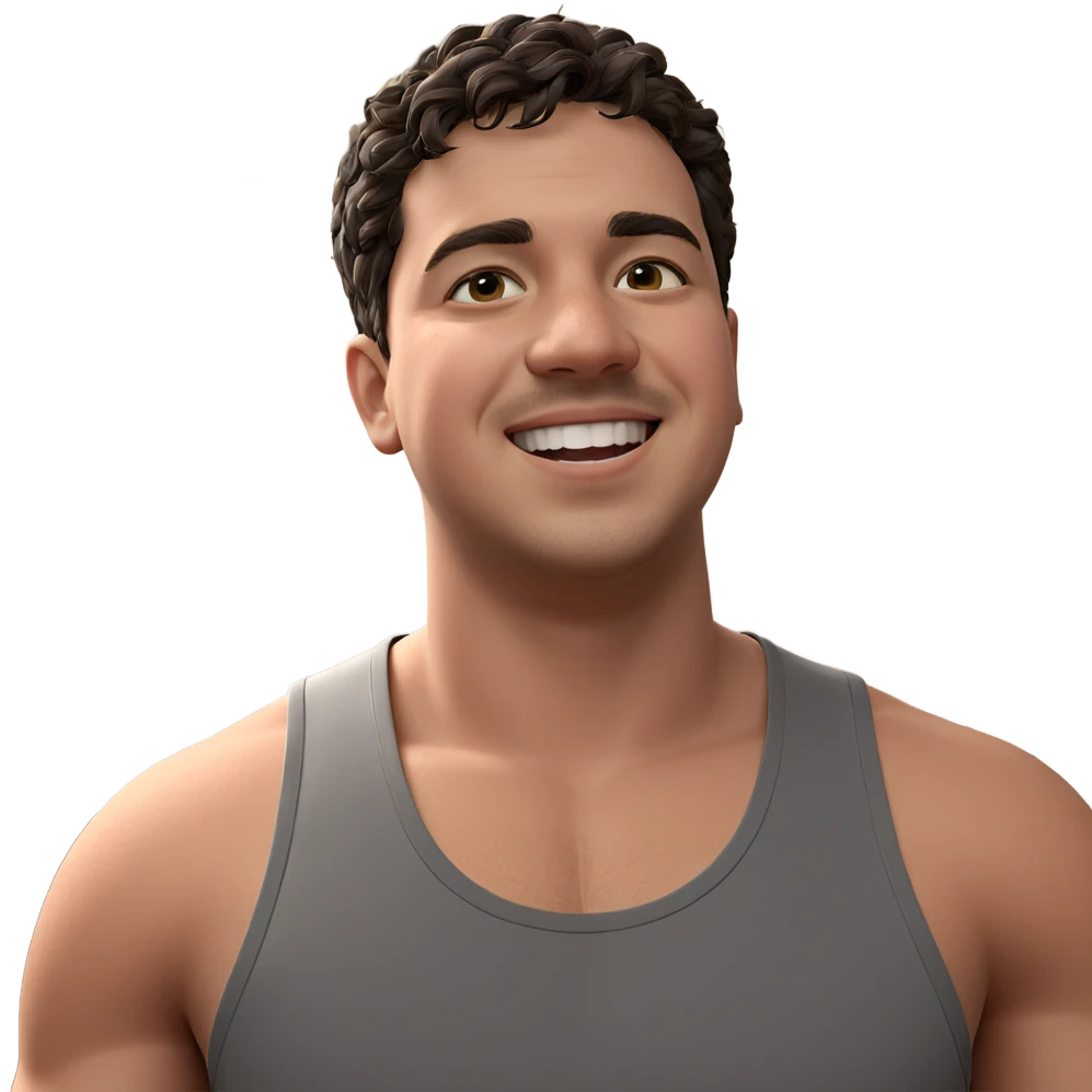 smiling boy in tank top emoji