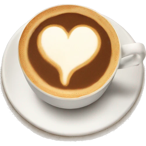 cappucino heart emoji emoji