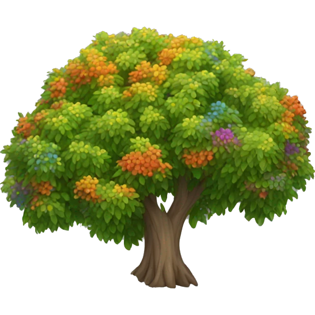 Rainbow bush  emoji