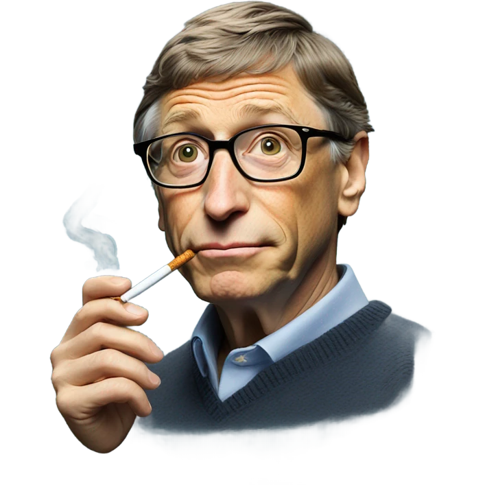 Bill gates smoking cigarettes  emoji