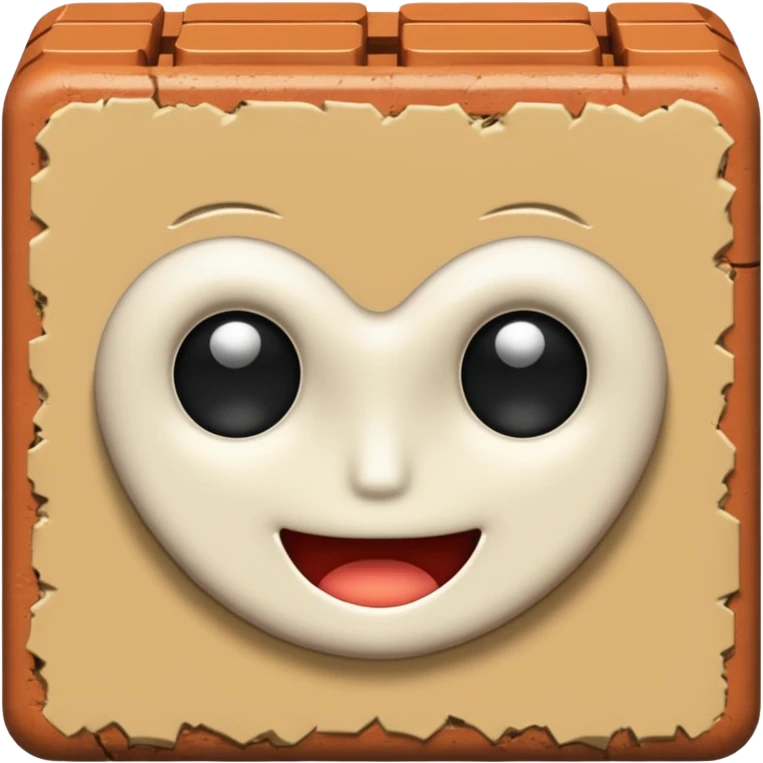 a fuzzy brick emoji