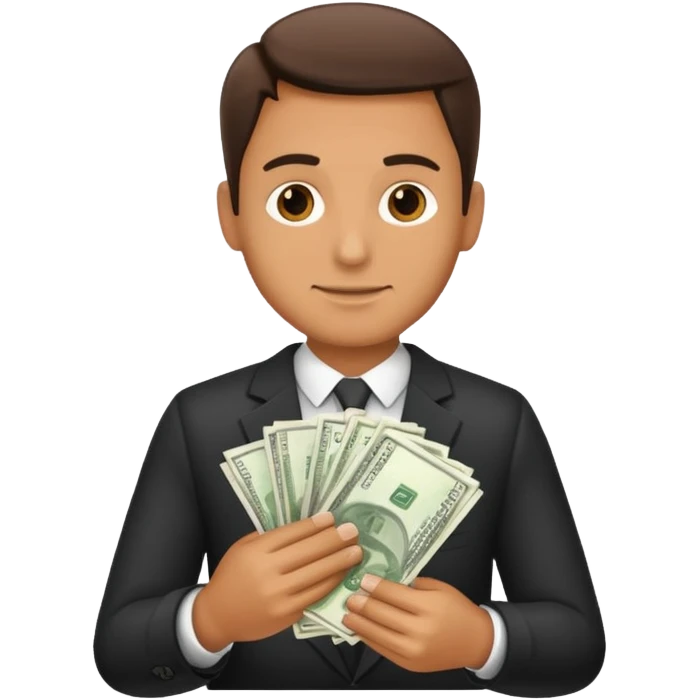 Man with money emoji