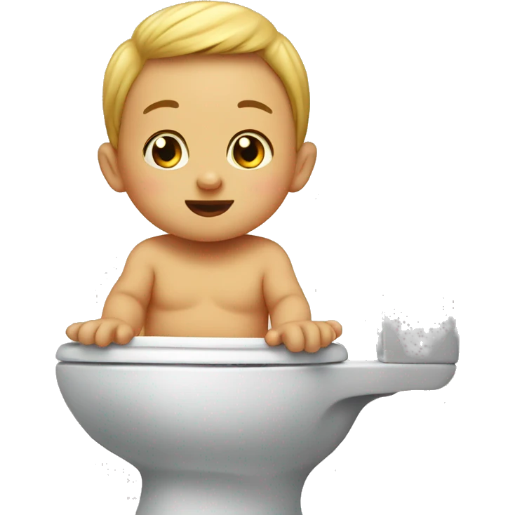Baby on the toilet  emoji