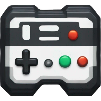 A small controller with pixel art details.
 emoji