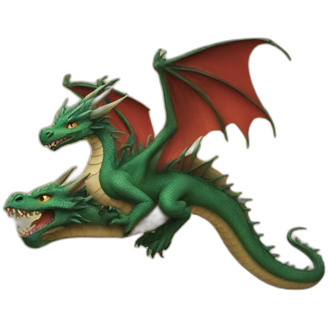 dragon riding a dragon emoji