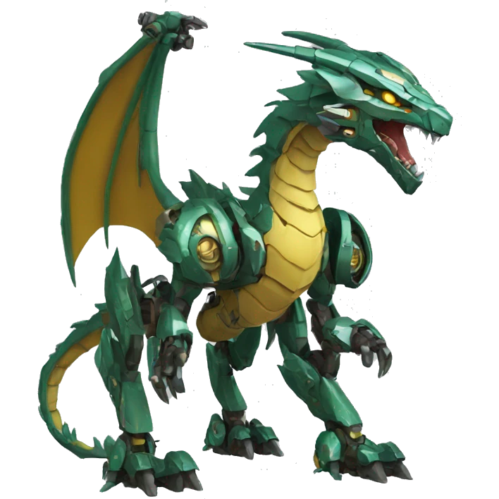 Mecha Dragon full body emoji
