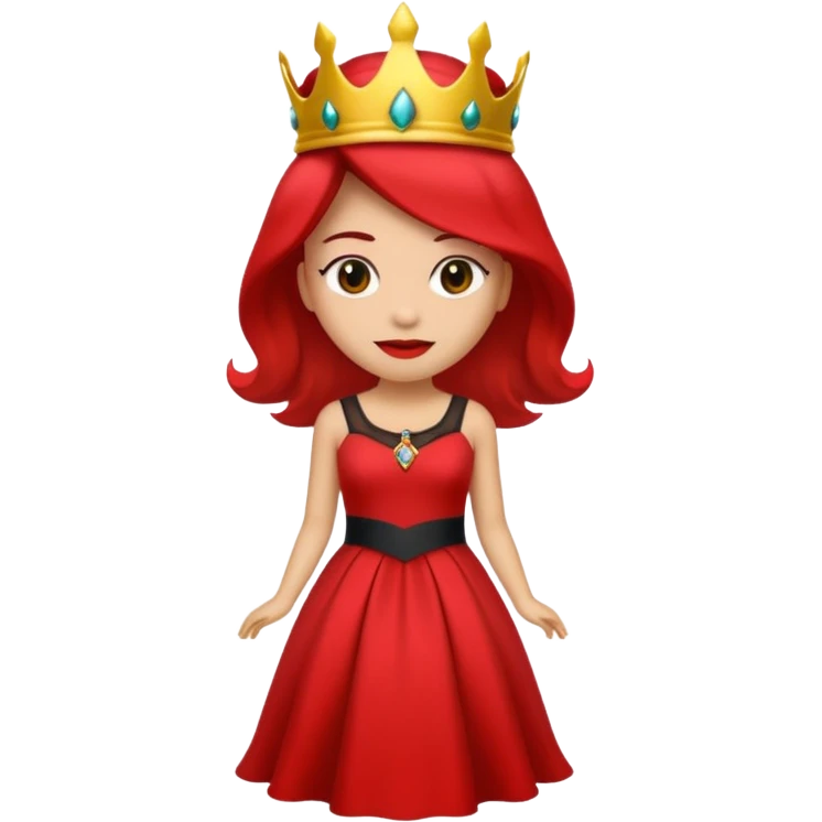 Emoji da Rainha Vermelha da História Alice no país das maravilhas de corpo inteiro  emoji