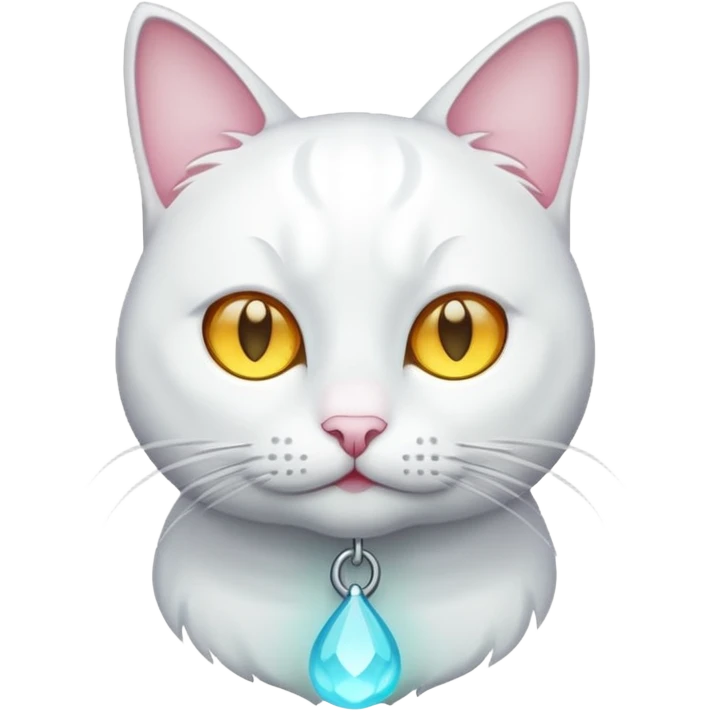 white cat luminous emoji