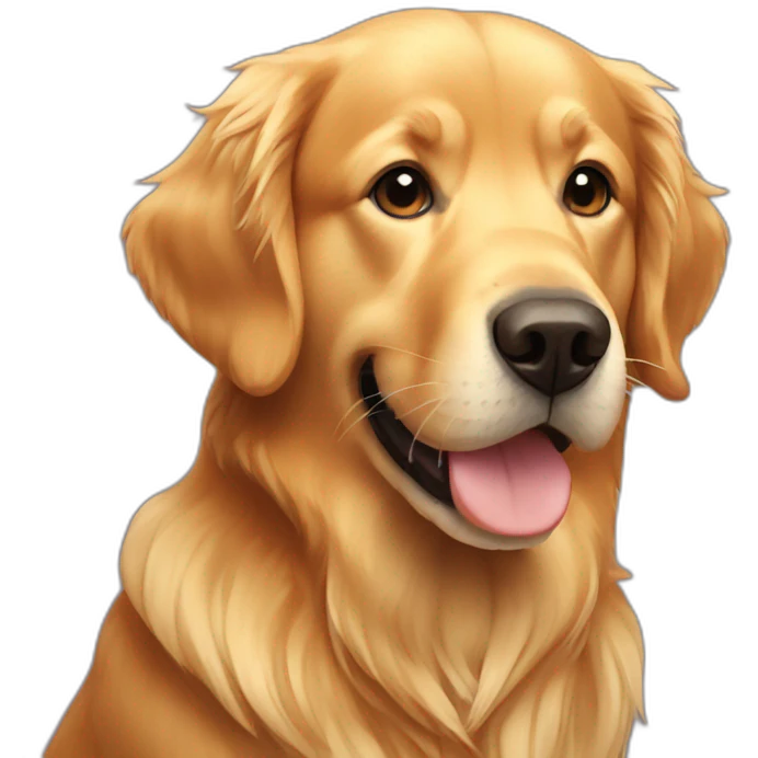 golden retriever named pixel emoji