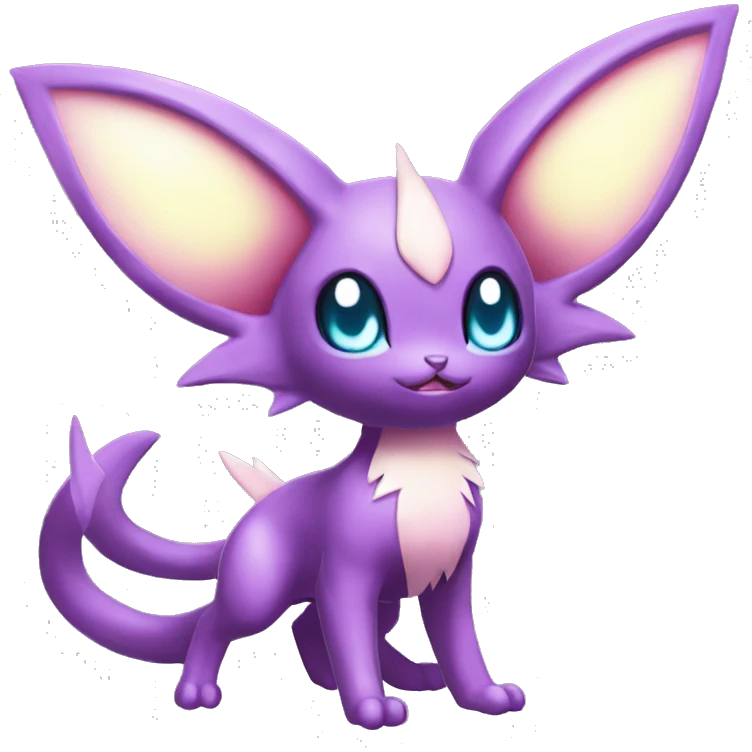 Shiny Dark Noibat-Skitty-Espeon-fusion-hybrid full body emoji