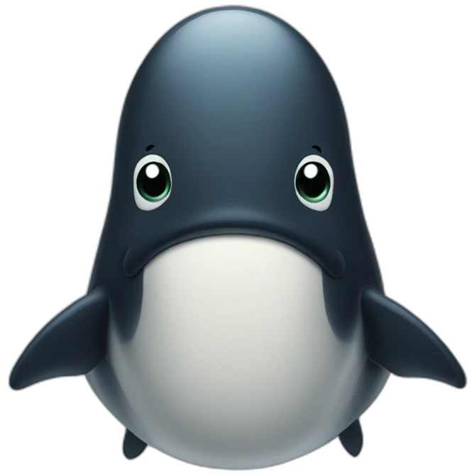 christmas black whale emoji