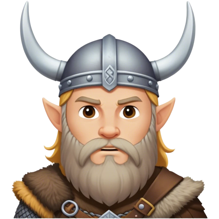 Viking  without beard, clean face, in full height  emoji