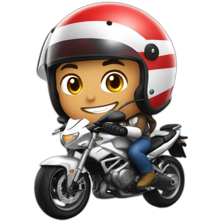 Ronaldo sur une moto emoji