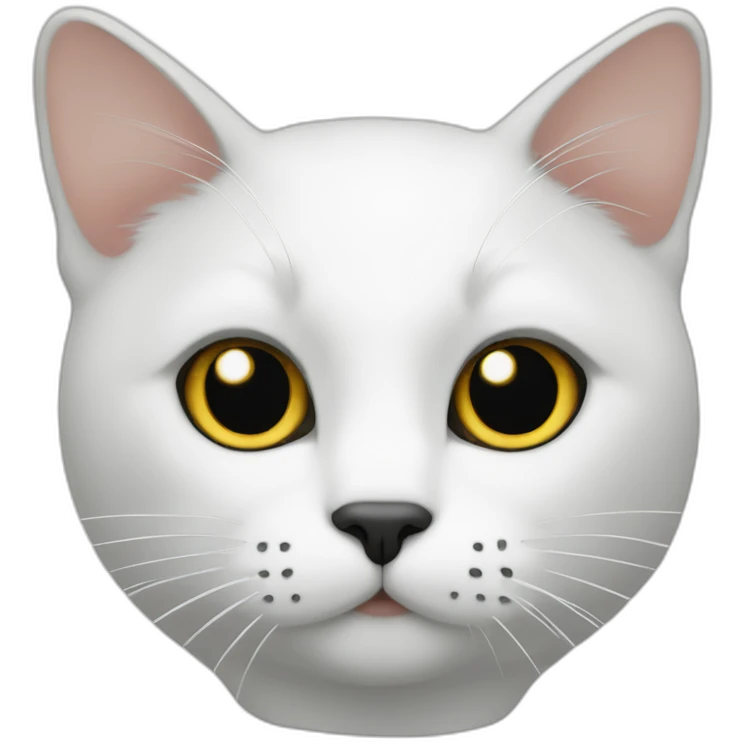 White cat with black dots emoji