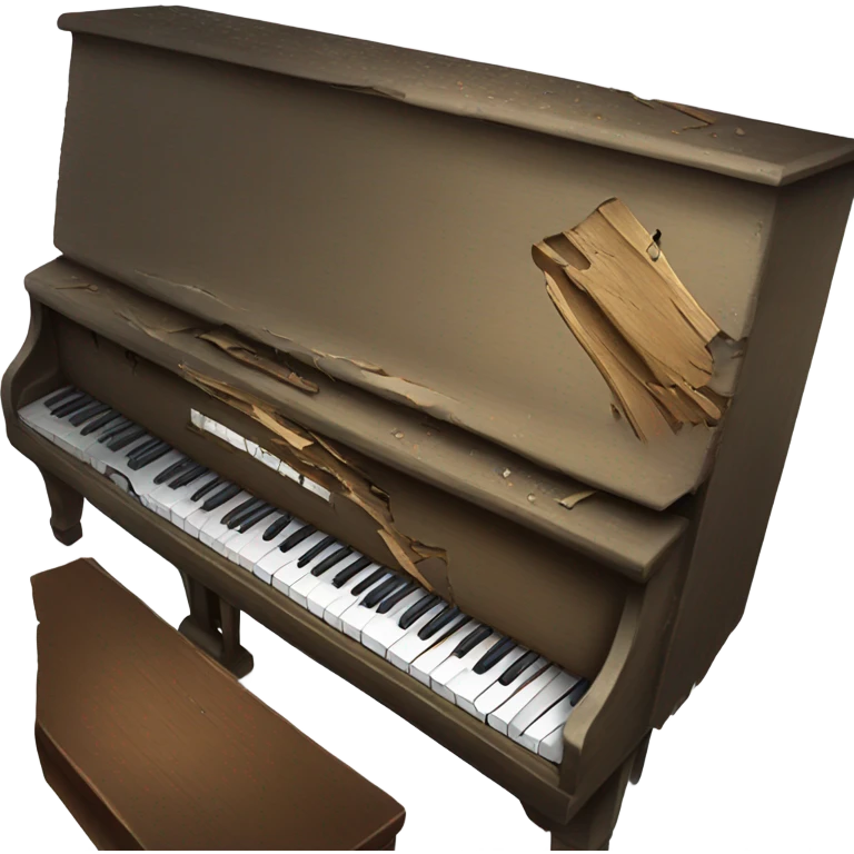 broken piano emoji