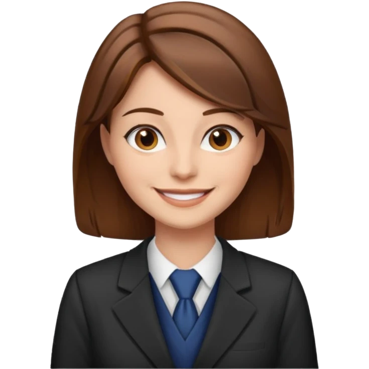 lawyer female brown hair emoji