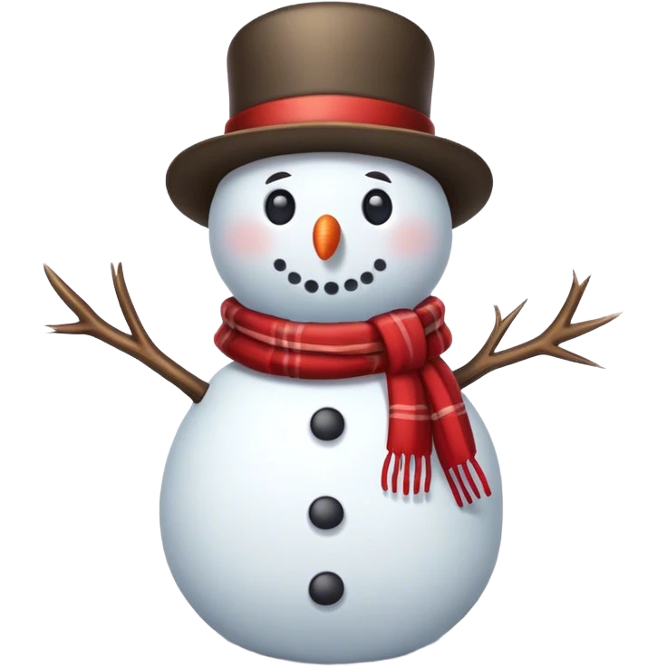 snowman, hat, scarf emoji