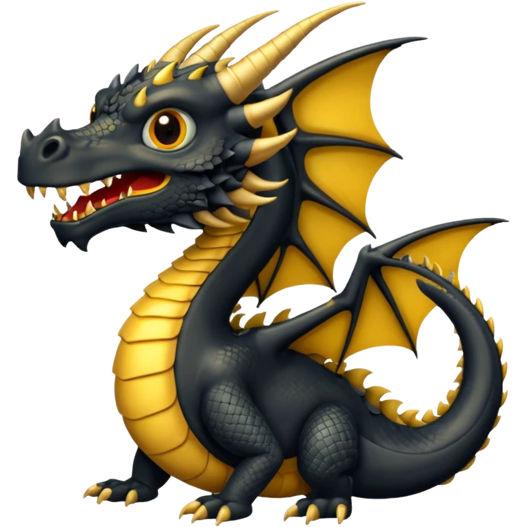 Dragón color negro emoji