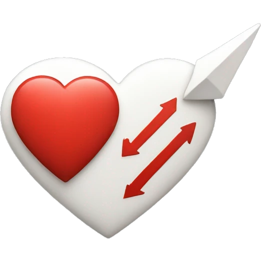 Red heart with white arrow emoji